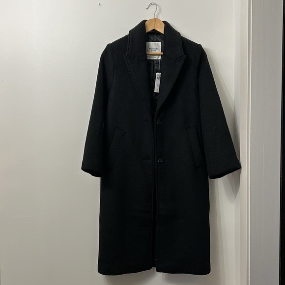 Abercrombie Wool-Blend Tailored Topcoat NWT - Picture 2 of 4
